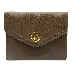 Dior Wallet Leather Wallet Brown